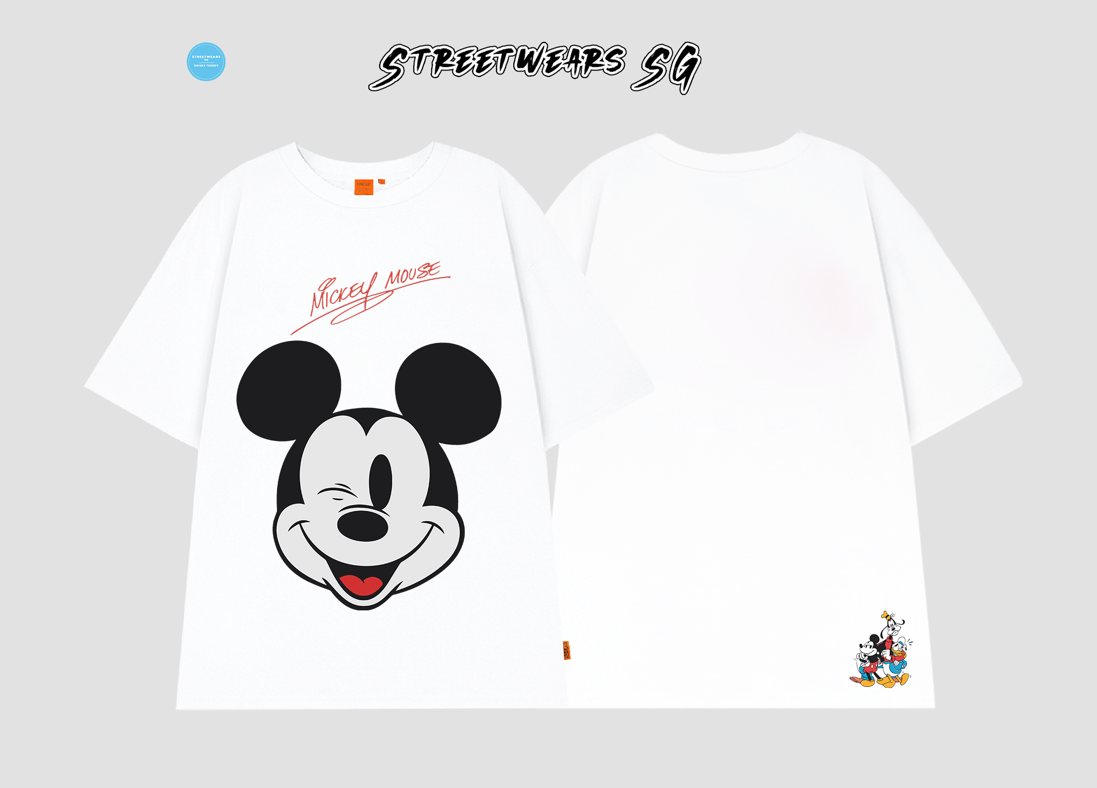 Áo thun Mickey Mouse Cotton Cao Cấp Nam Nữ In Kỹ Thuật Số - Streetwears SG