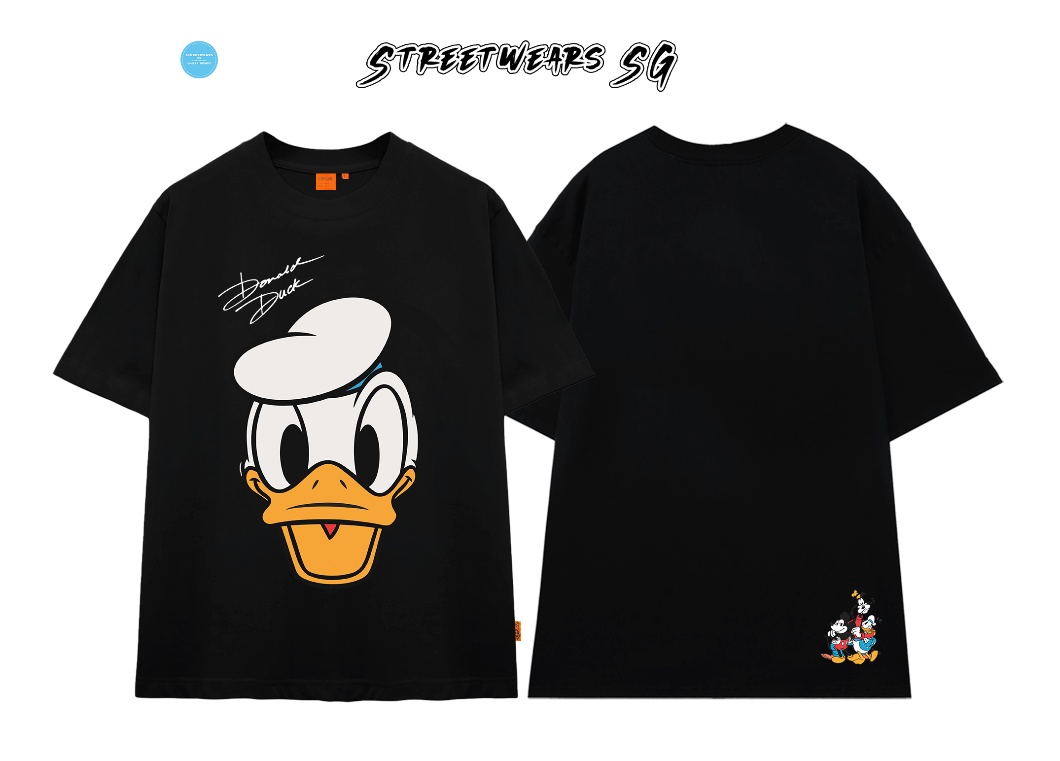 Áo thun Mickey Donald Cotton Cao Cấp Nam Nữ In Kỹ Thuật Số - Streetwears SG