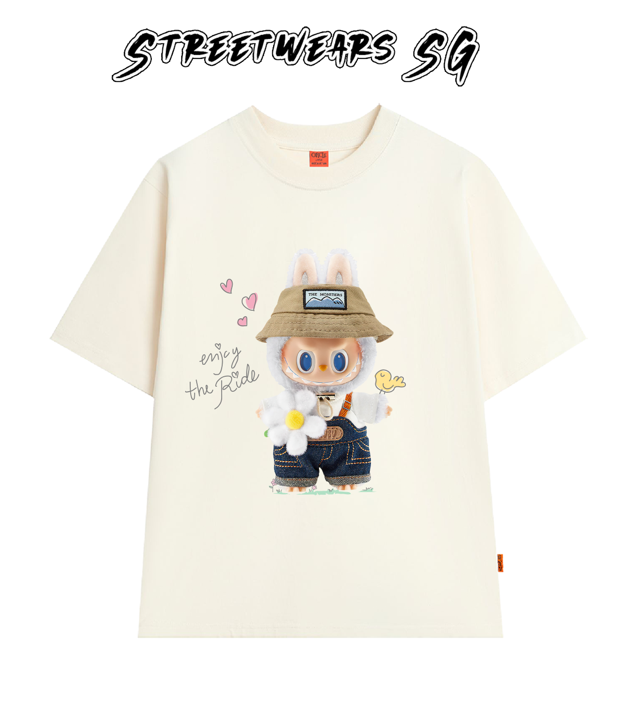 Áo thun LaBuBu Cầm Hoa form rộng cao cấp - Streetwears SG - LBB-02