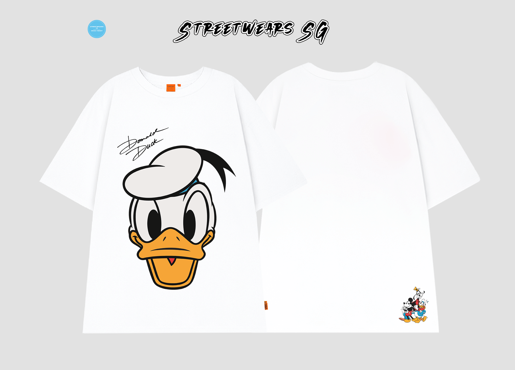 Áo thun Mickey Donald Cotton Cao Cấp Nam Nữ In Kỹ Thuật Số - Streetwears SG