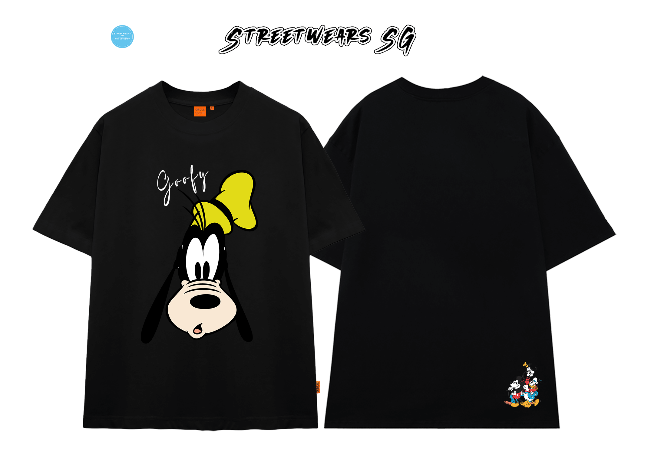 Áo thun Mickey Goofy Cotton Cao Cấp Nam Nữ In Kỹ Thuật Số - Streetwears SG