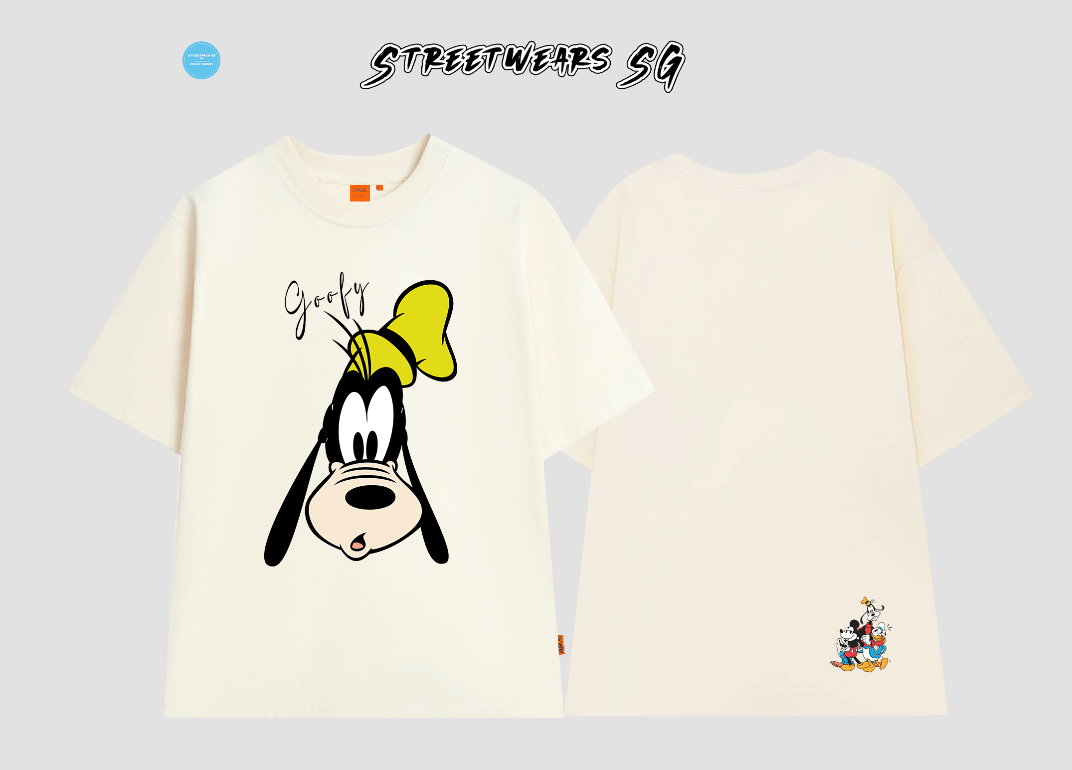 Áo thun Mickey Goofy Cotton Cao Cấp Nam Nữ In Kỹ Thuật Số - Streetwears SG