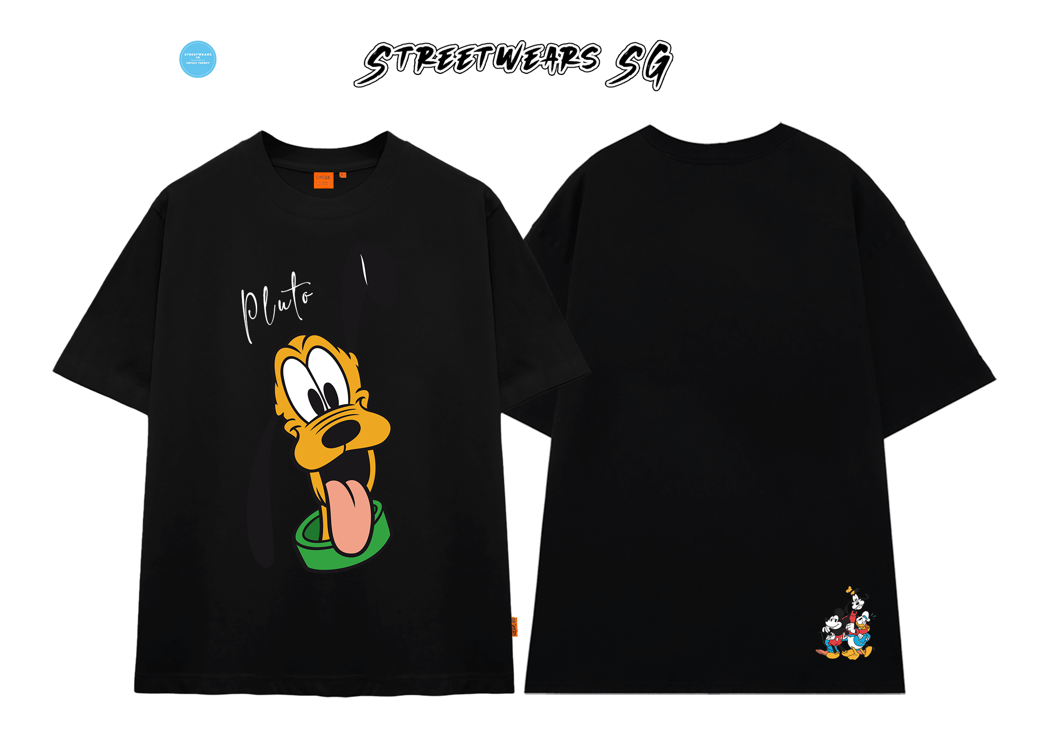 Áo thun Mickey Pluto Cotton Cao Cấp Nam Nữ In Kỹ Thuật Số - Streetwears SG