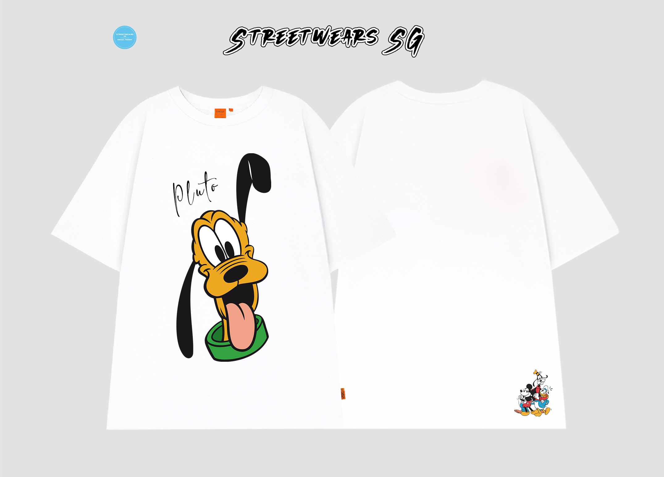 Áo thun Mickey Pluto Cotton Cao Cấp Nam Nữ In Kỹ Thuật Số - Streetwears SG
