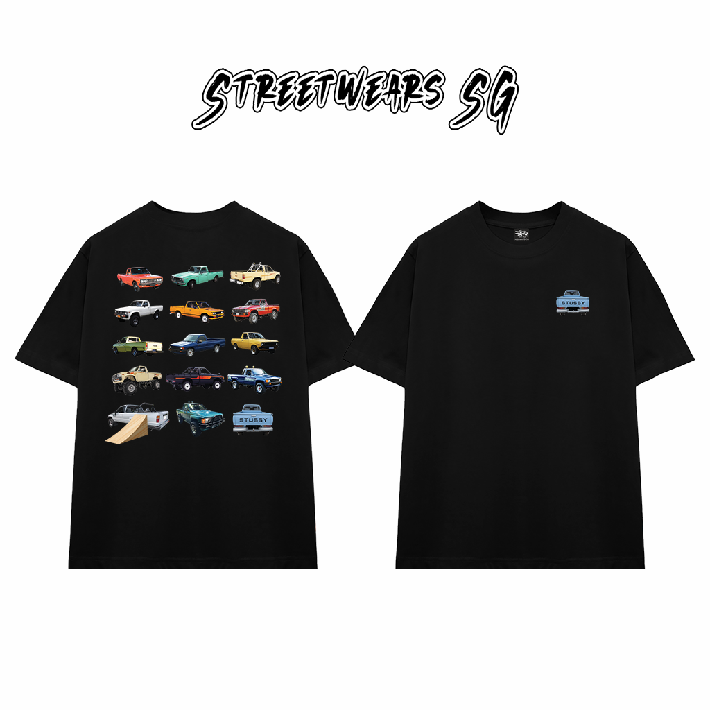 Áo Thun Stussy Stubby Trucks Graphic Cotton Cao Cấp Form Rộng Unisex Streetwears SG – STU070