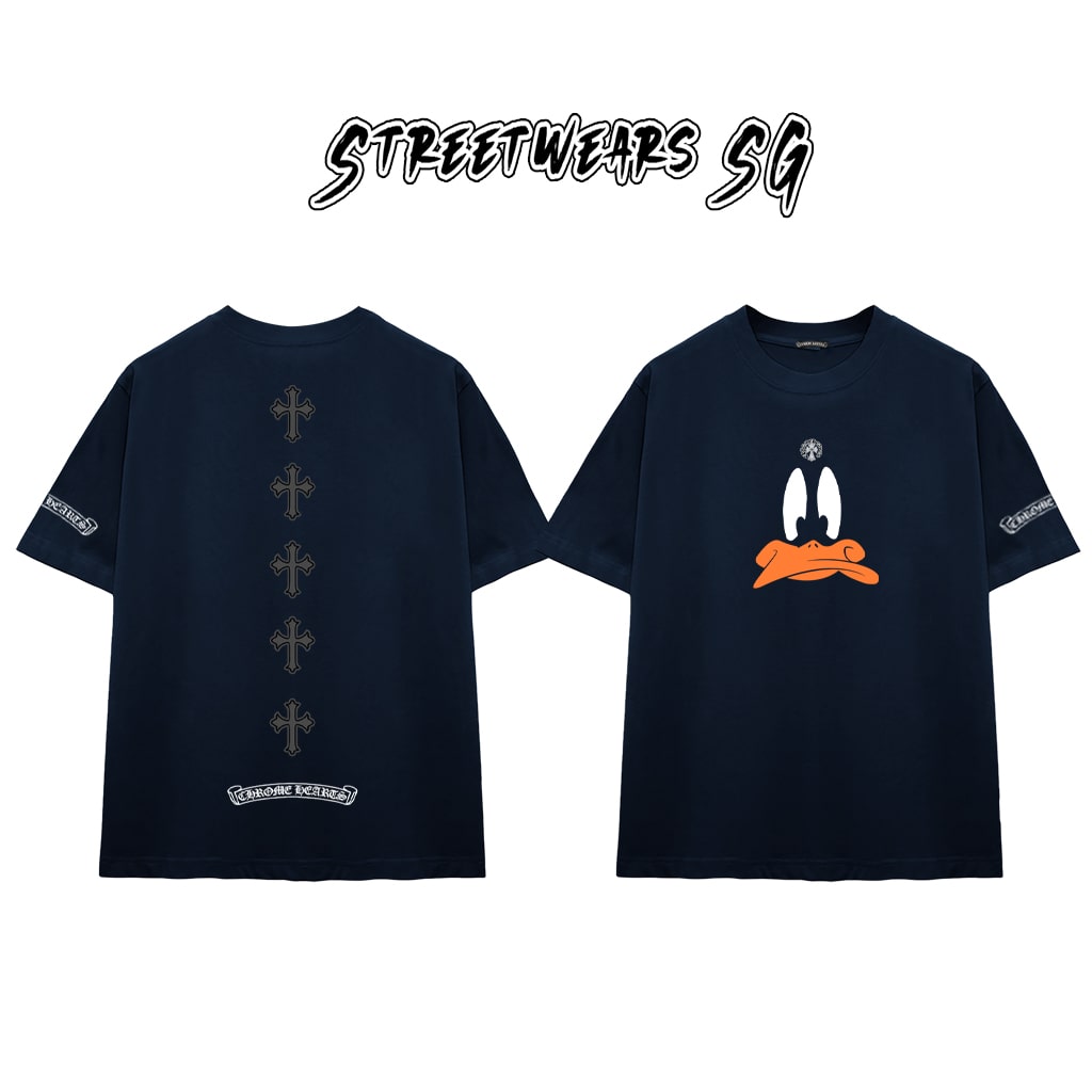 Áo Thun Chrome Heart Daffy Duck Cartoon Cotton Cao Cấp Form Rộng Unisex - Streetwears SG - CH35