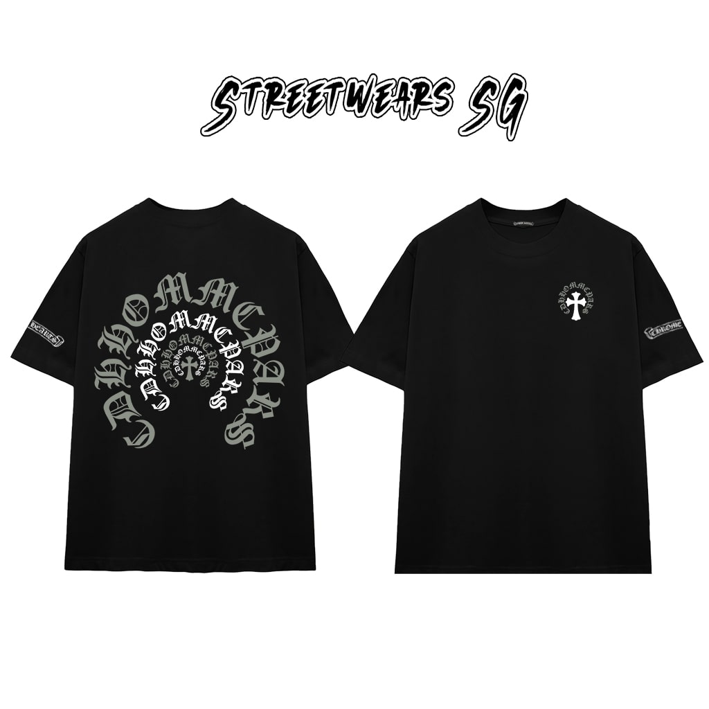 Áo Thun Chrome Arch Circle Cross Graphics Cotton Cao Cấp Form Rộng Unisex - Streetwears SG - CH57