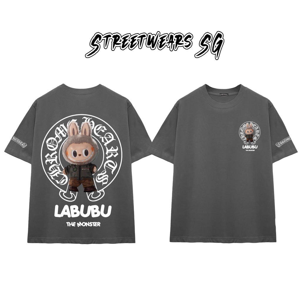 Áo Thun Chrome Heart Icon Labubu Street Style Cotton Cao Cấp Form Rộng Unisex - Streetwears SG - CH48