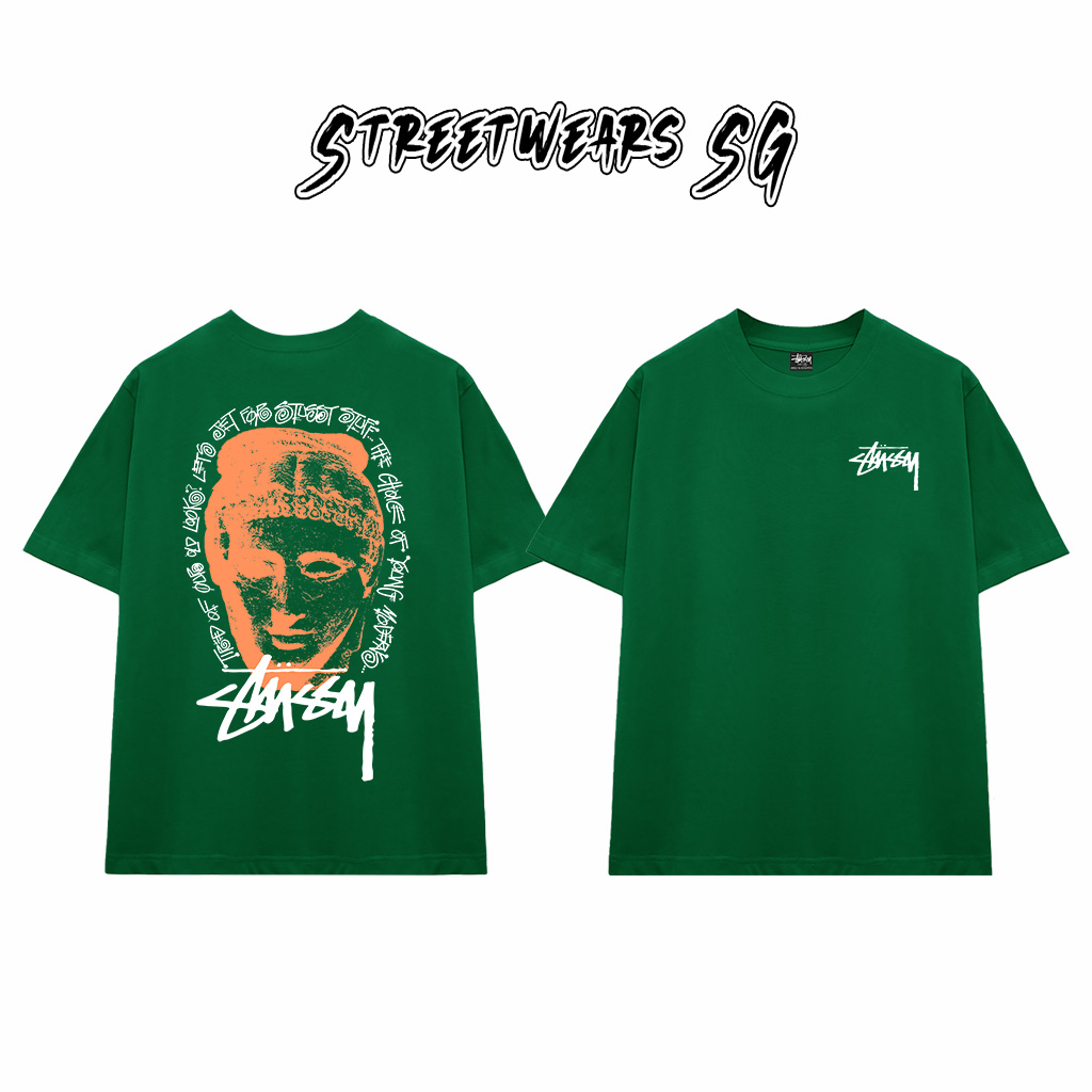 Áo Thun Stussy Classical Head Graphic Cotton Cao Cấp Form Rộng Unisex Streetwears SG – STU004