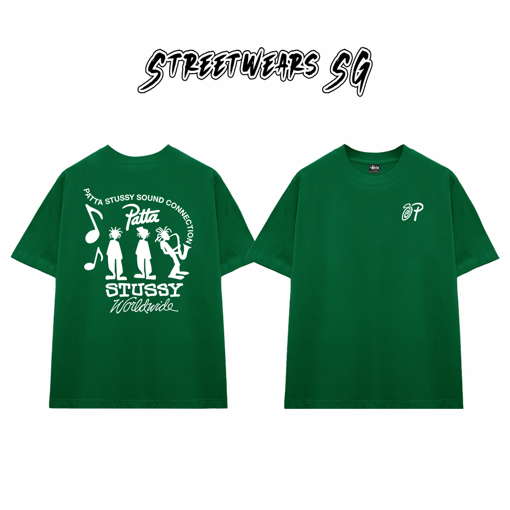 Áo Thun Stussy x Patta Sound Connection Cotton Cao Cấp Form Rộng Unisex Streetwears SG – STU017