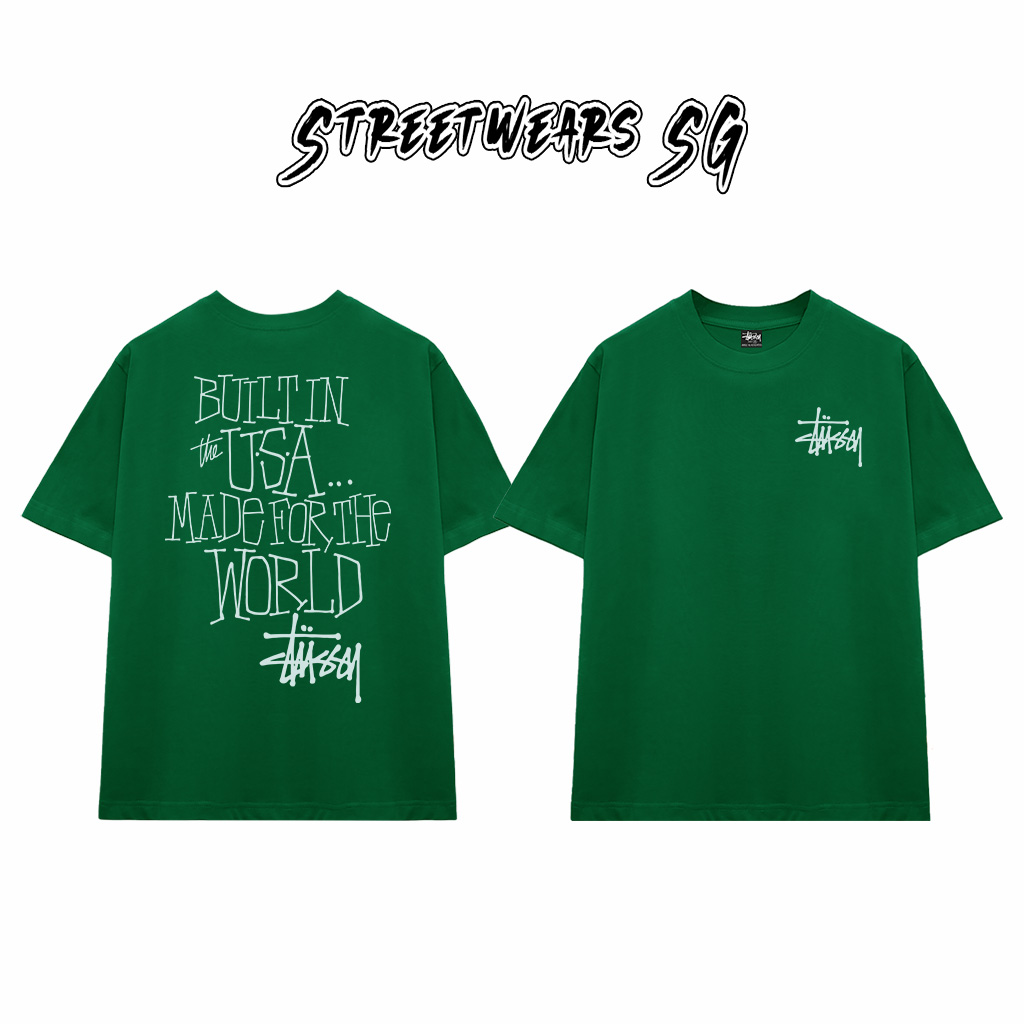 Áo Thun Stussy Built In USA Made For The World Cotton Cao Cấp Form Rộng Unisex Streetwears SG – STU061