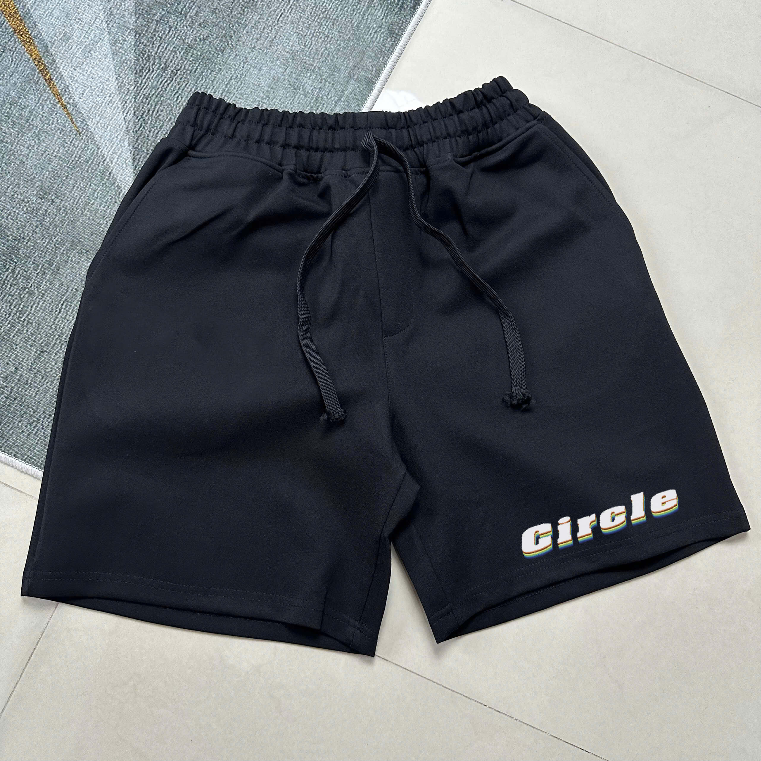 Quần Shorts Nỉ Circle Retro Shadow Logo Form Rộng – Streetwears SG