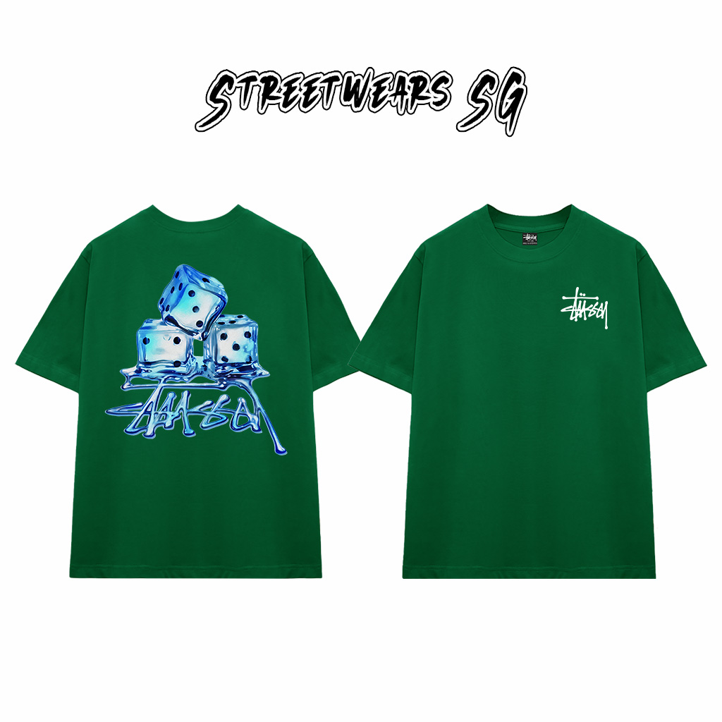 Áo Thun Stussy Ice Dice Graphic Cotton Cao Cấp Form Rộng Unisex Streetwears SG – STU003