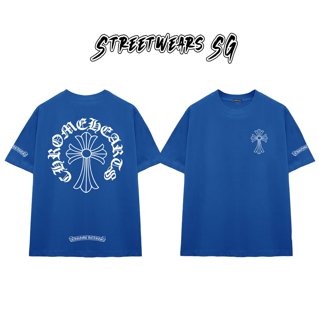 Áo Thun Chrome Heart Classic Graphics Cross Cotton Cao Cấp Form Rộng Unisex - Streetwears SG - CH52