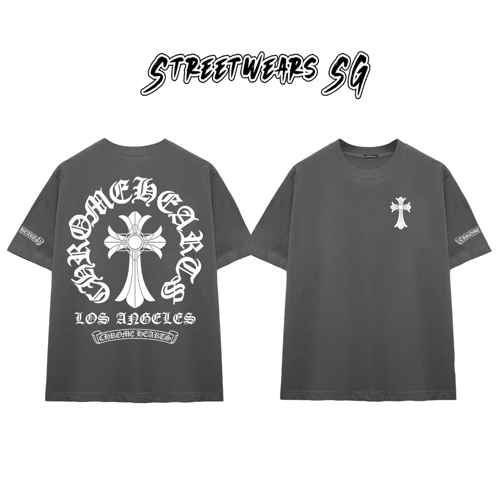 Áo Thun Chrome Cross Los Angeles Graphics Cotton Cao Cấp Form Rộng Unisex - Streetwears SG - CH60