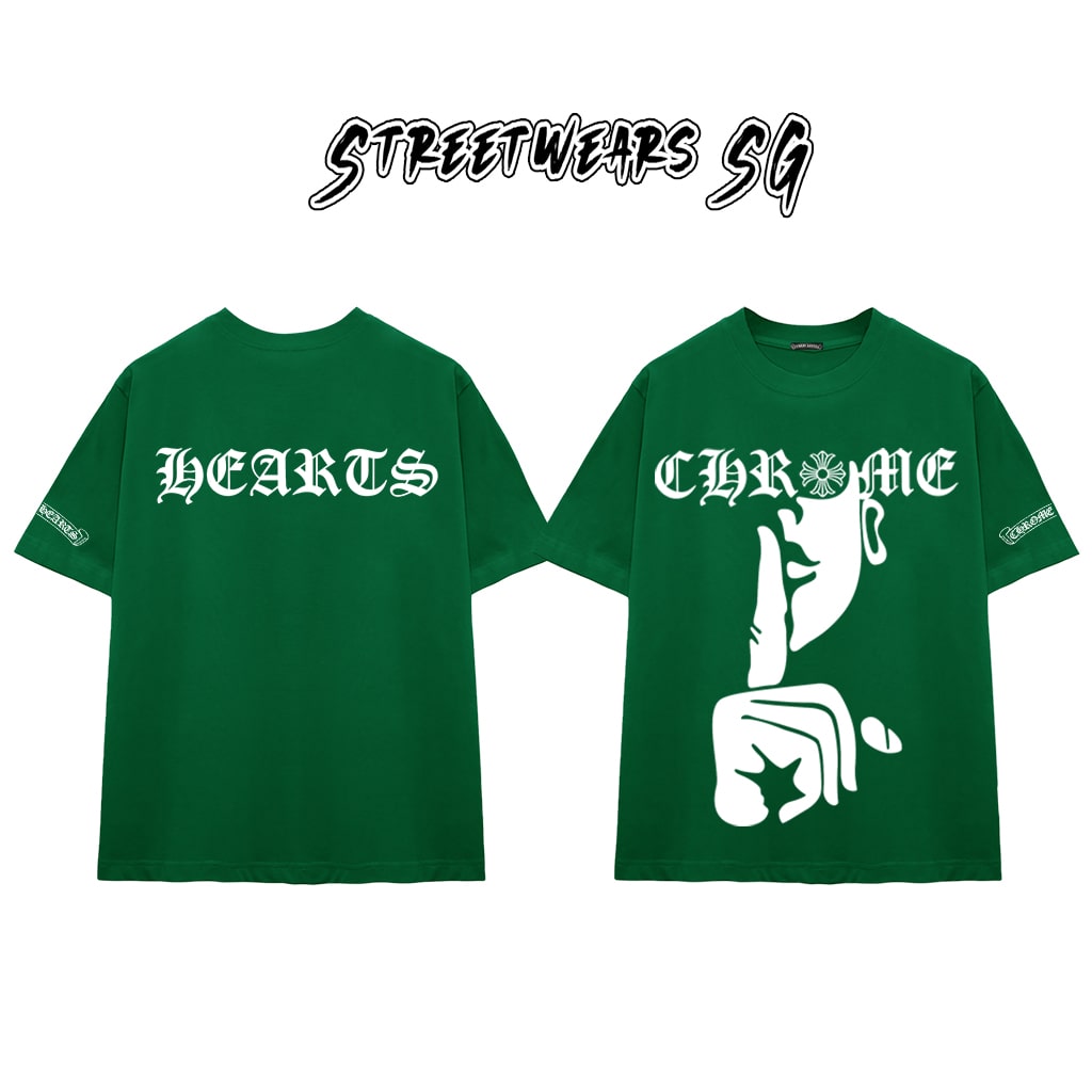 Áo Thun Chrome Finger Silence Cotton Cao Cấp Form Rộng Unisex - Streetwears SG - CH99