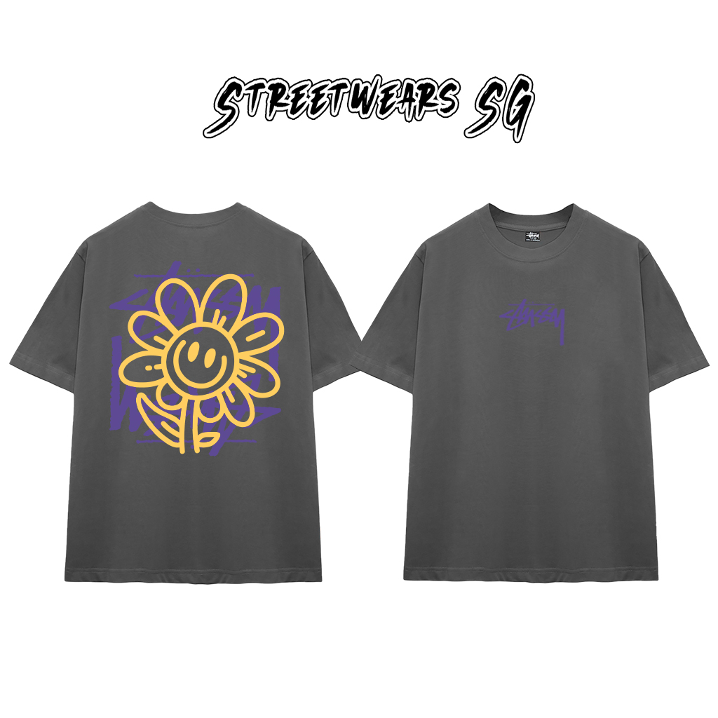 Áo thun Stu Happy Flower Cao Cấp Form Rộng - Streetwears SG - STU63