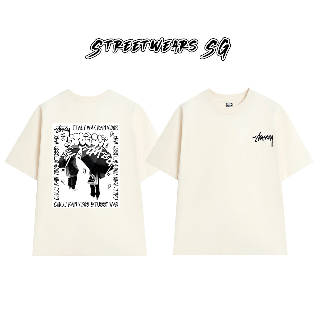 Áo thun Stu Wax Rain Cao Cấp Form Rộng - Streetwears SG - STU79