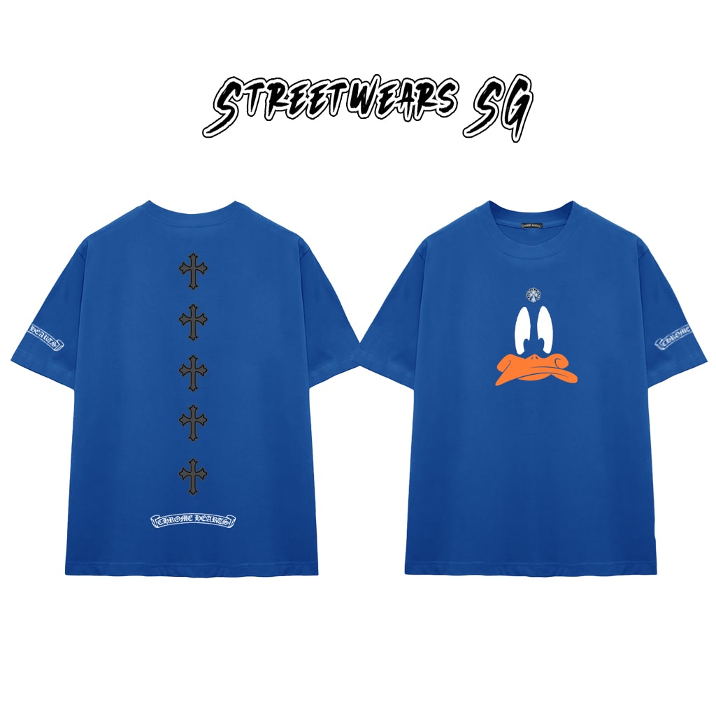 Áo Thun Chrome Heart Daffy Duck Cartoon Cotton Cao Cấp Form Rộng Unisex - Streetwears SG - CH35
