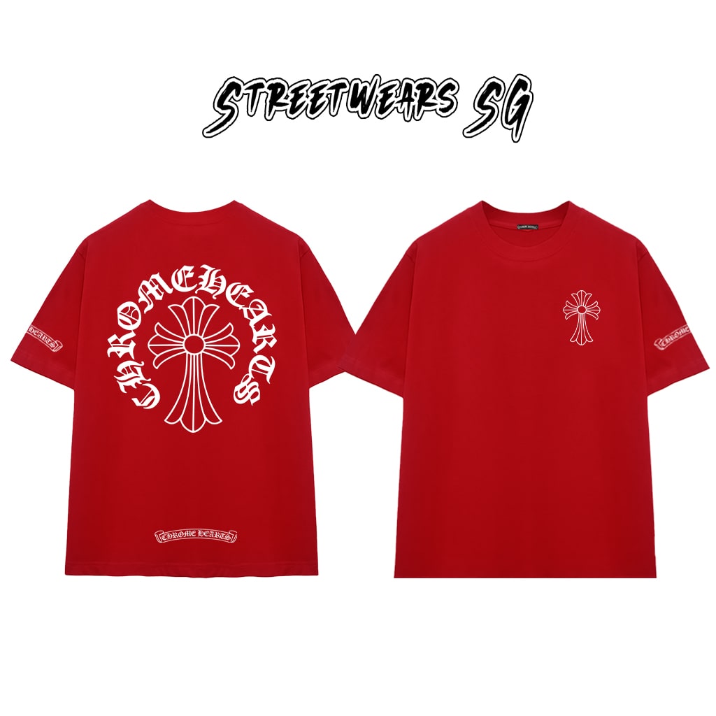 Áo Thun Chrome Heart Classic Graphics Cross Cotton Cao Cấp Form Rộng Unisex - Streetwears SG - CH52