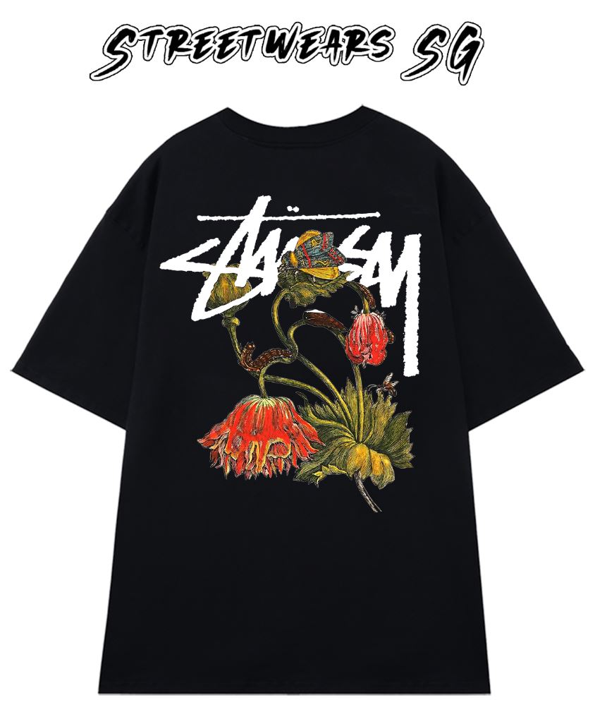 Áo thun Basic Stussy WITHERED FLOWER Tee - Streetwears SG - STU-17