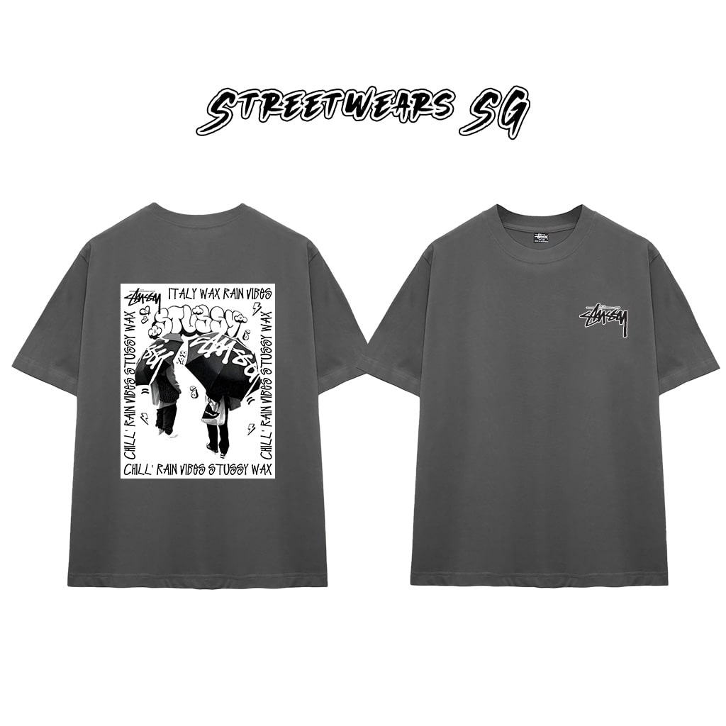 Áo thun Stu Wax Rain Cao Cấp Form Rộng - Streetwears SG - STU79