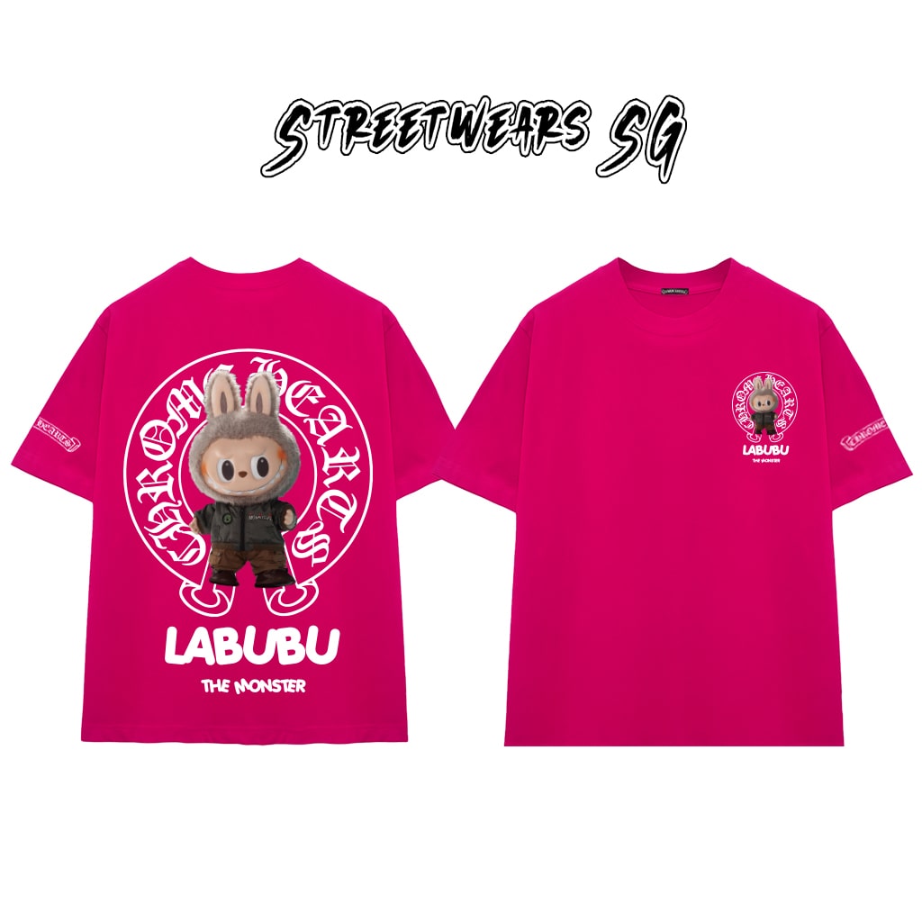 Áo Thun Chrome Heart Icon Labubu Street Style Cotton Cao Cấp Form Rộng Unisex - Streetwears SG - CH48