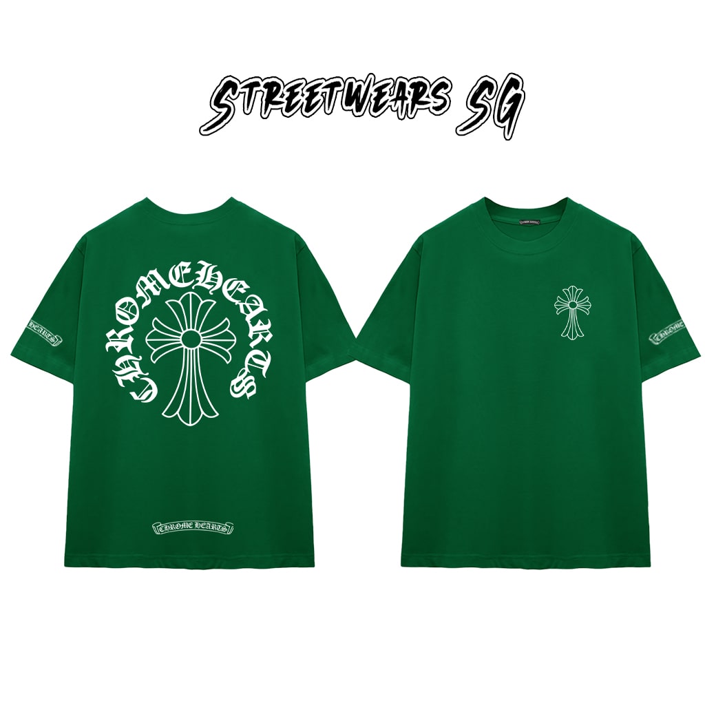 Áo Thun Chrome Heart Classic Graphics Cross Cotton Cao Cấp Form Rộng Unisex - Streetwears SG - CH52