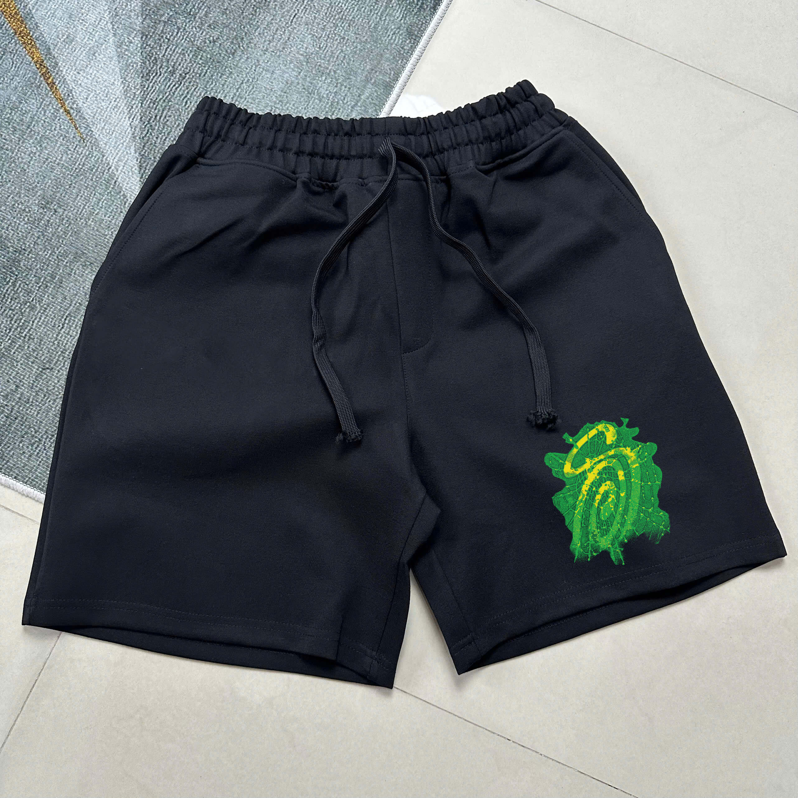 Quần Shorts Nỉ Stussy Green Splash Form Rộng – Streetwears SG