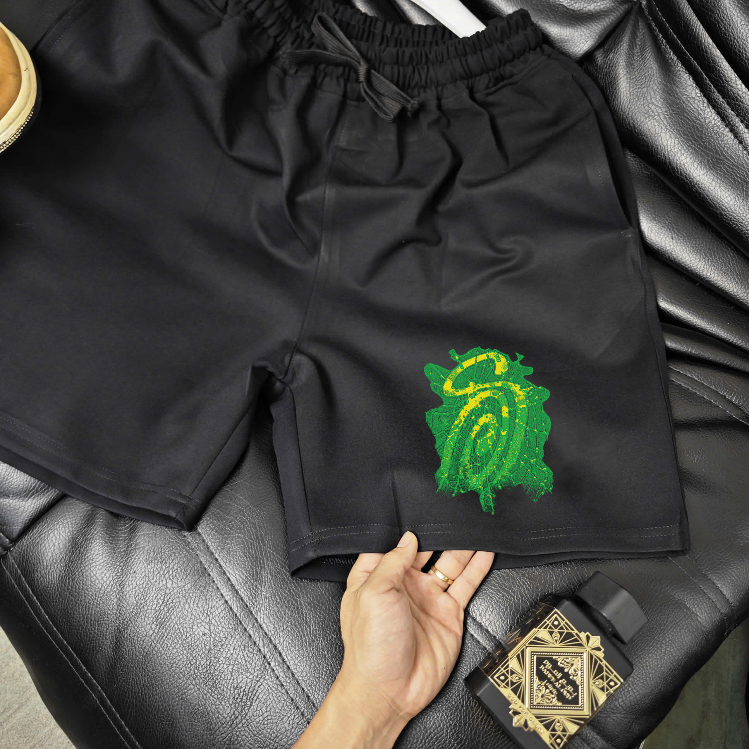 Quần Shorts Nỉ Stussy Green Splash Form Rộng – Streetwears SG