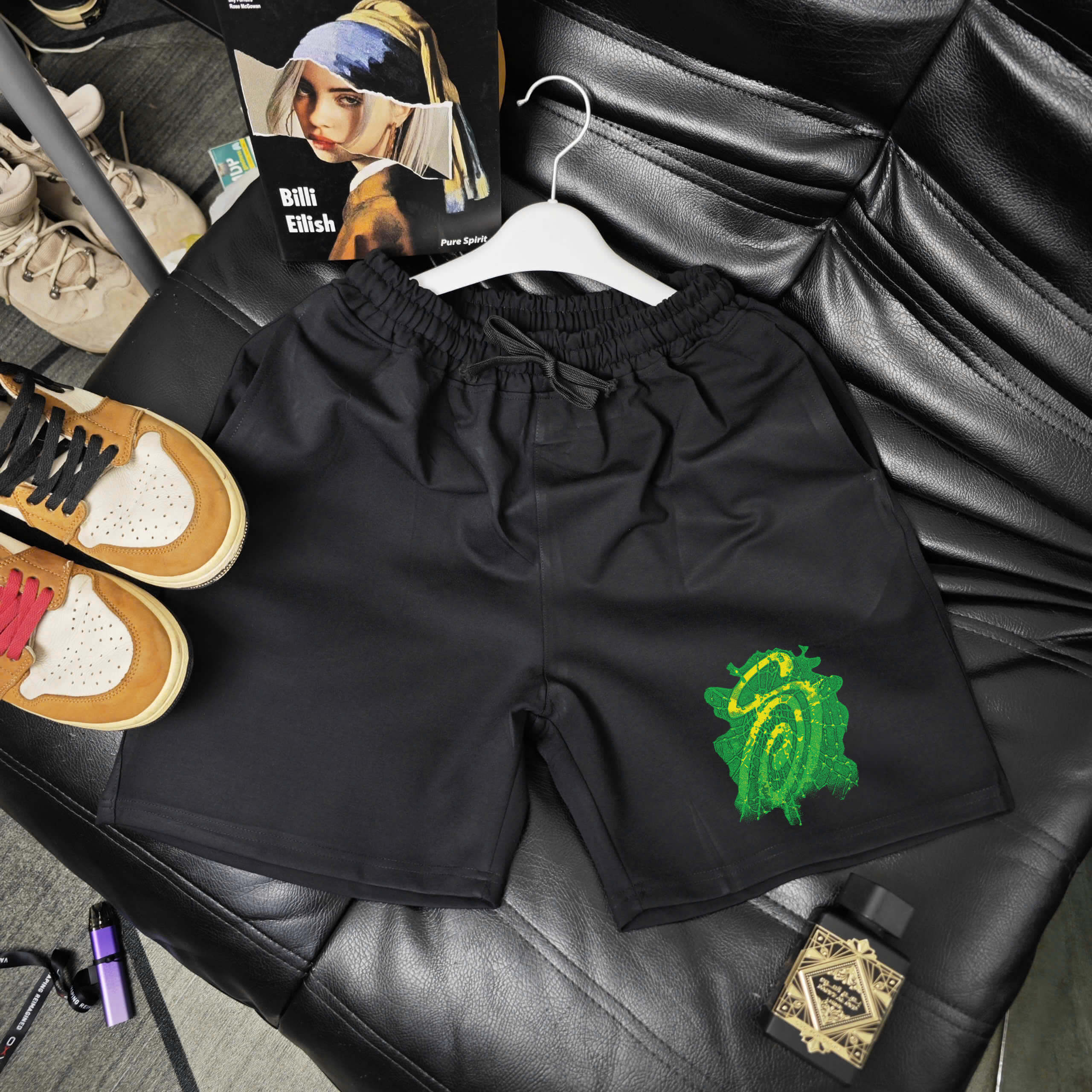 Quần Shorts Nỉ Stussy Green Splash Form Rộng – Streetwears SG
