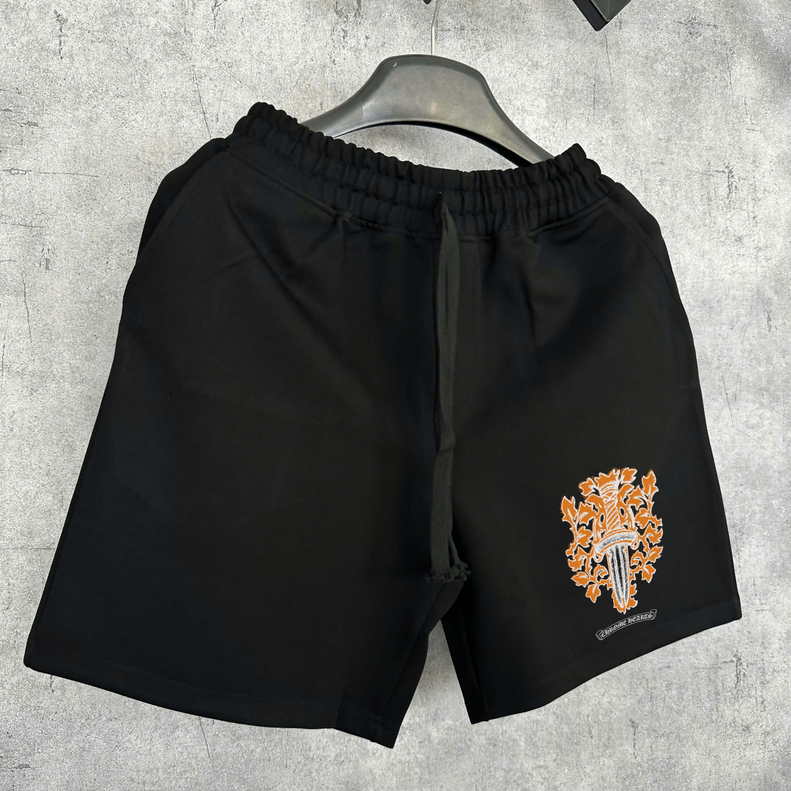Quần Shorts Nỉ Chrome Hearts Dagger Orange Form Rộng – Streetwears SG