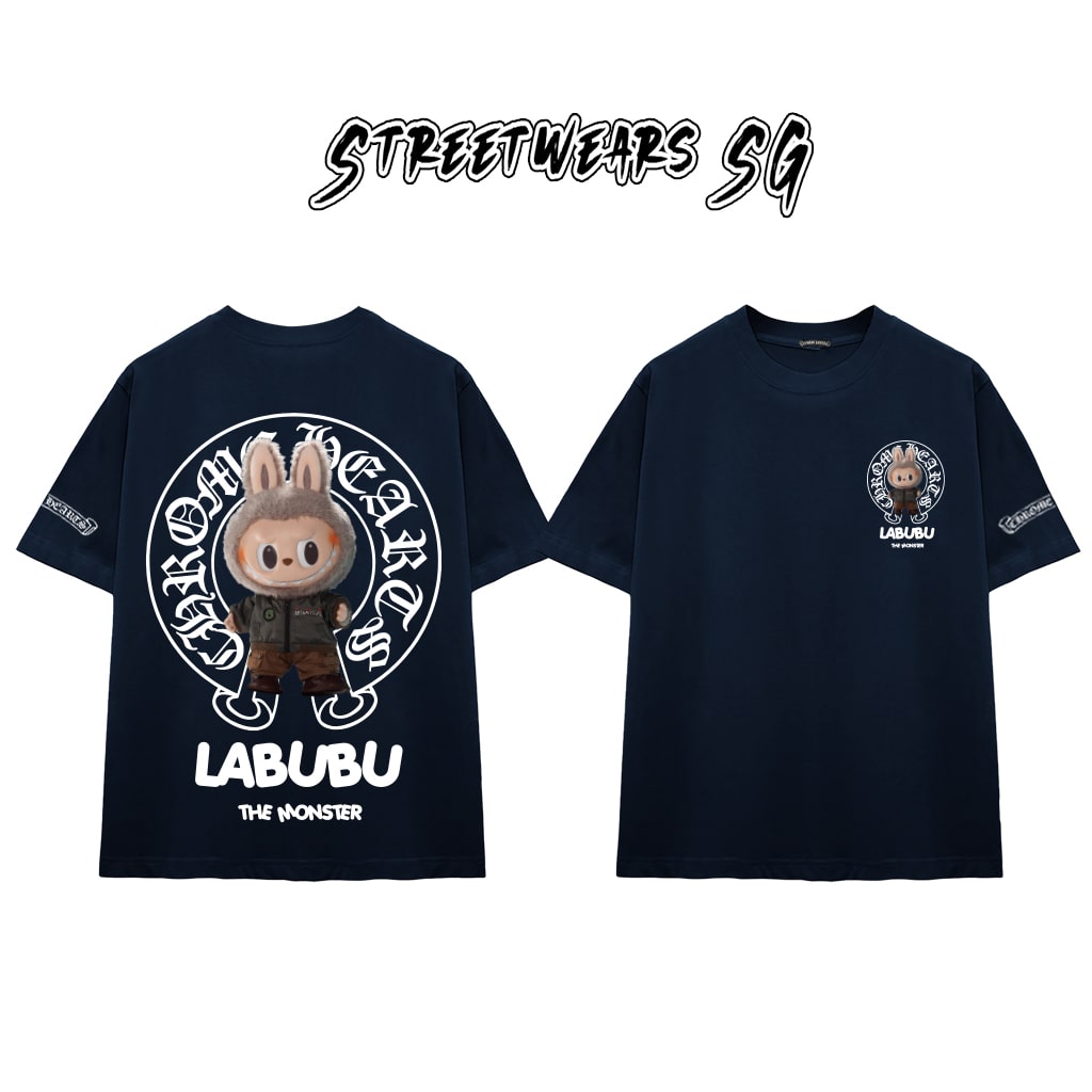 Áo Thun Chrome Heart Icon Labubu Street Style Cotton Cao Cấp Form Rộng Unisex - Streetwears SG - CH48