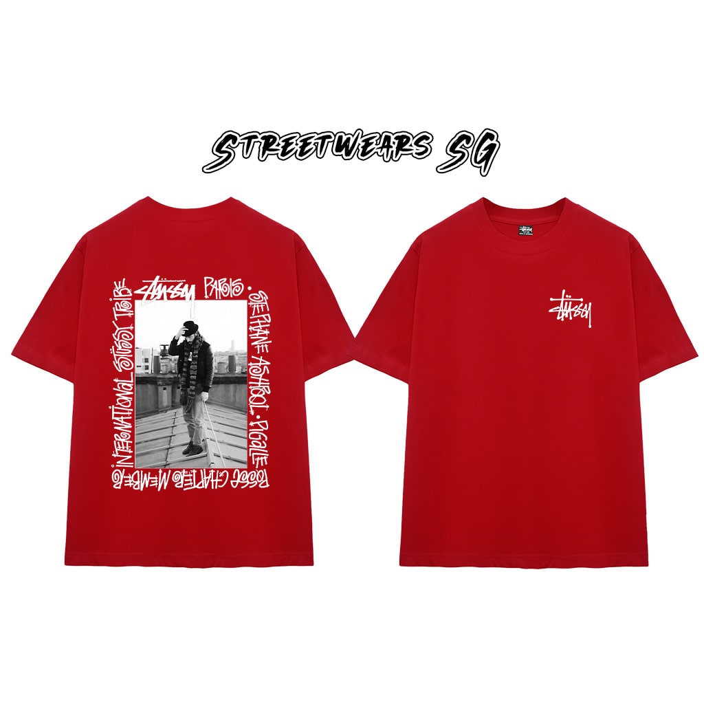 Áo thun Stussy International Paris Cao Cấp Form Rộng - Streetwears SG - STU46