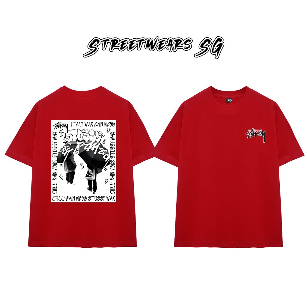 Áo thun Stu Wax Rain Cao Cấp Form Rộng - Streetwears SG - STU79
