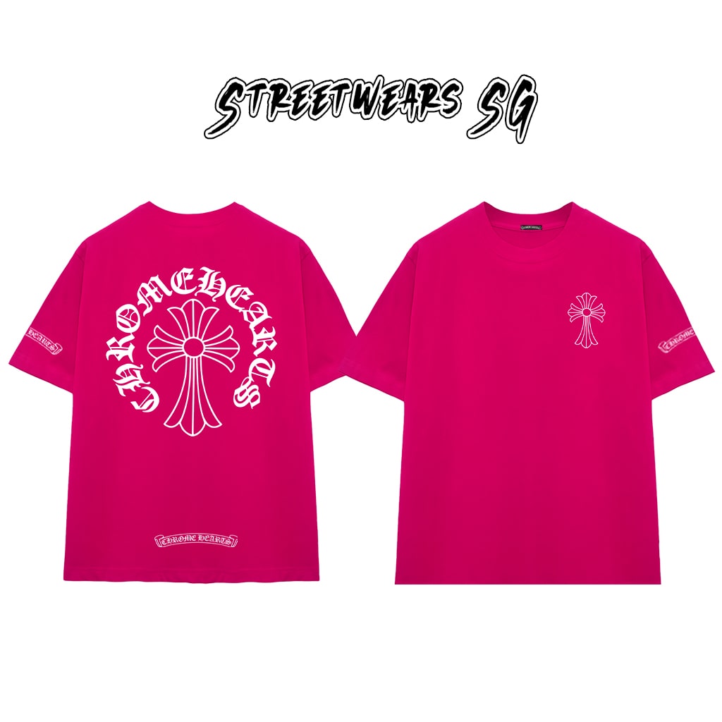 Áo Thun Chrome Heart Classic Graphics Cross Cotton Cao Cấp Form Rộng Unisex - Streetwears SG - CH52