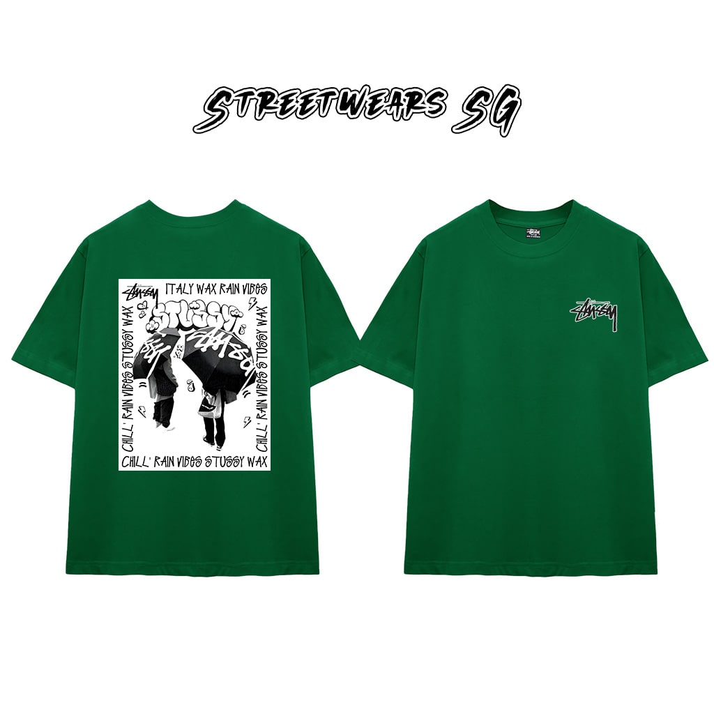 Áo thun Stu Wax Rain Cao Cấp Form Rộng - Streetwears SG - STU79