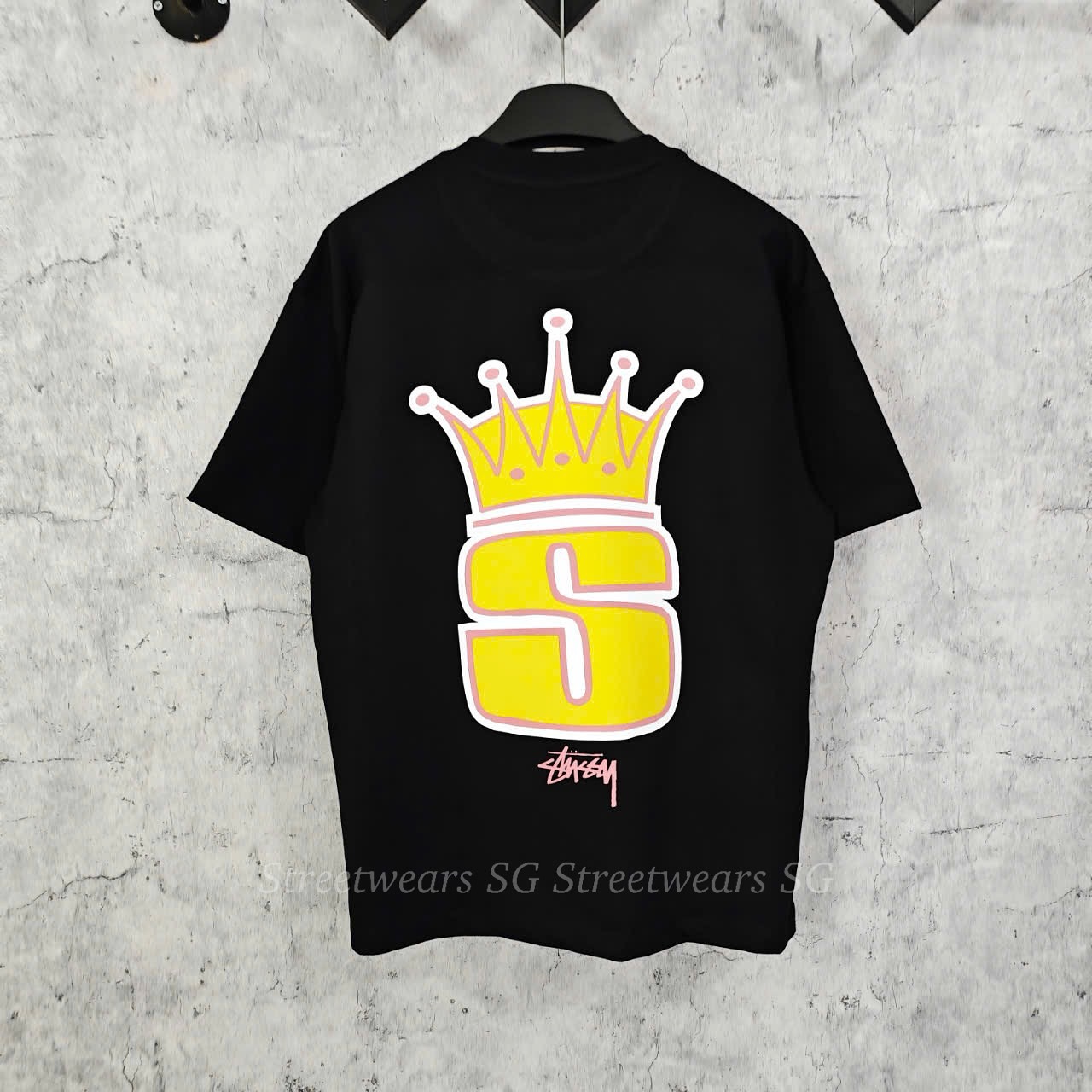 Áo Thun Stussy Crown S Logo Cotton Cao Cấp - Streetwears SG - STUCR-2