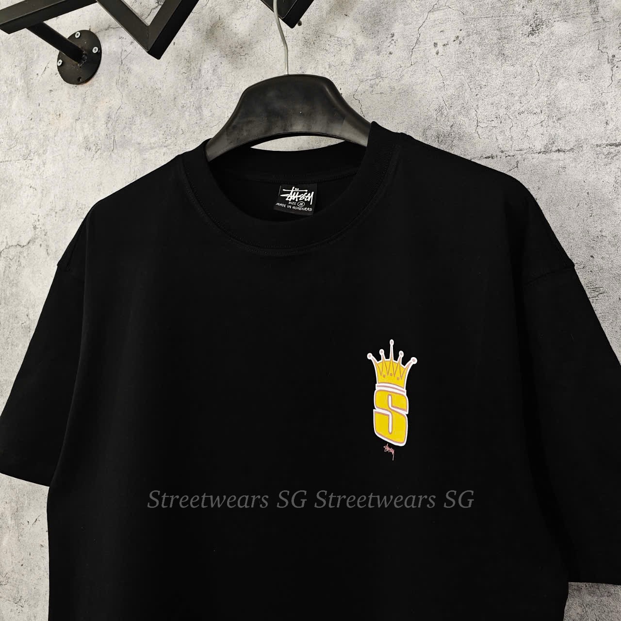 Áo Thun Stussy Crown S Logo Cotton Cao Cấp - Streetwears SG - STUCR-2