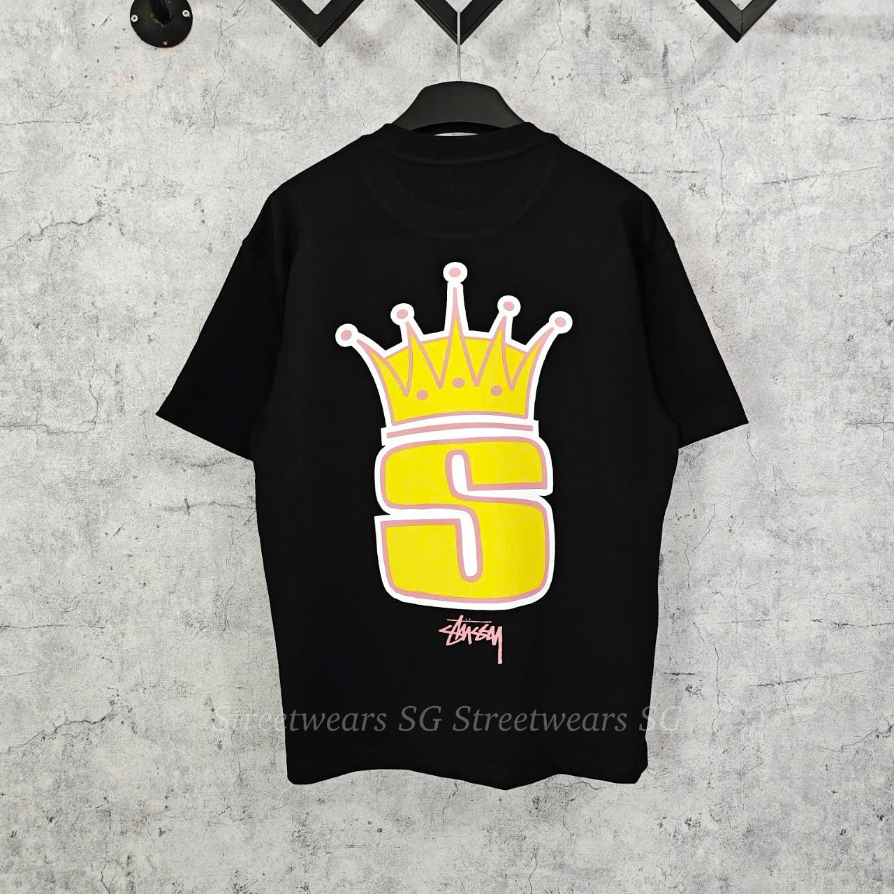 Áo Thun Stussy Crown S Logo Cotton Cao Cấp - Streetwears SG - STUCR-2