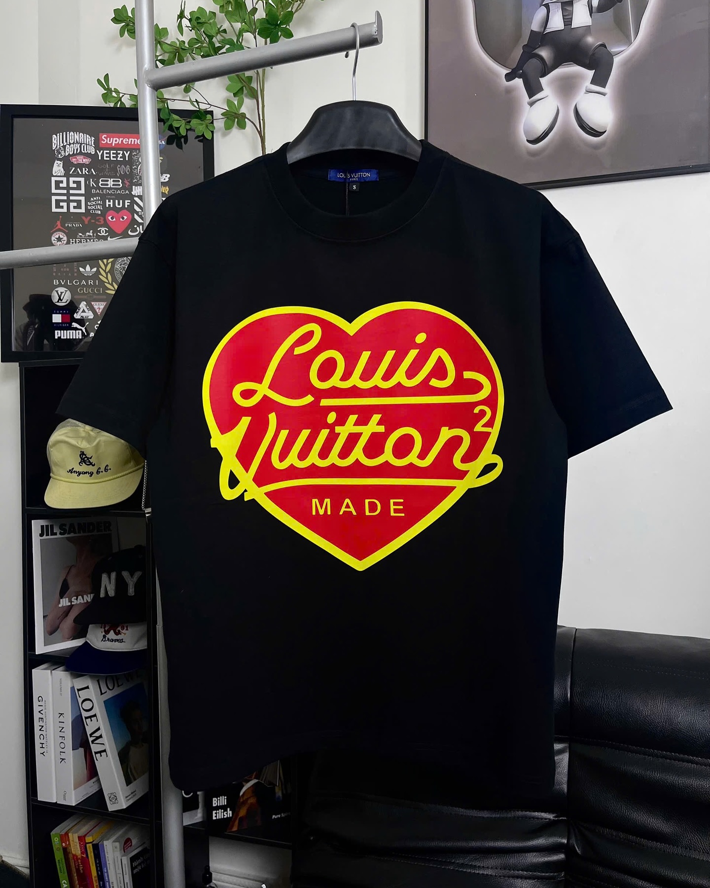 Áo Thun Louis Vuitton Made Heart Cotton Form Rộng Unisex - Streetwears SG - LV-3