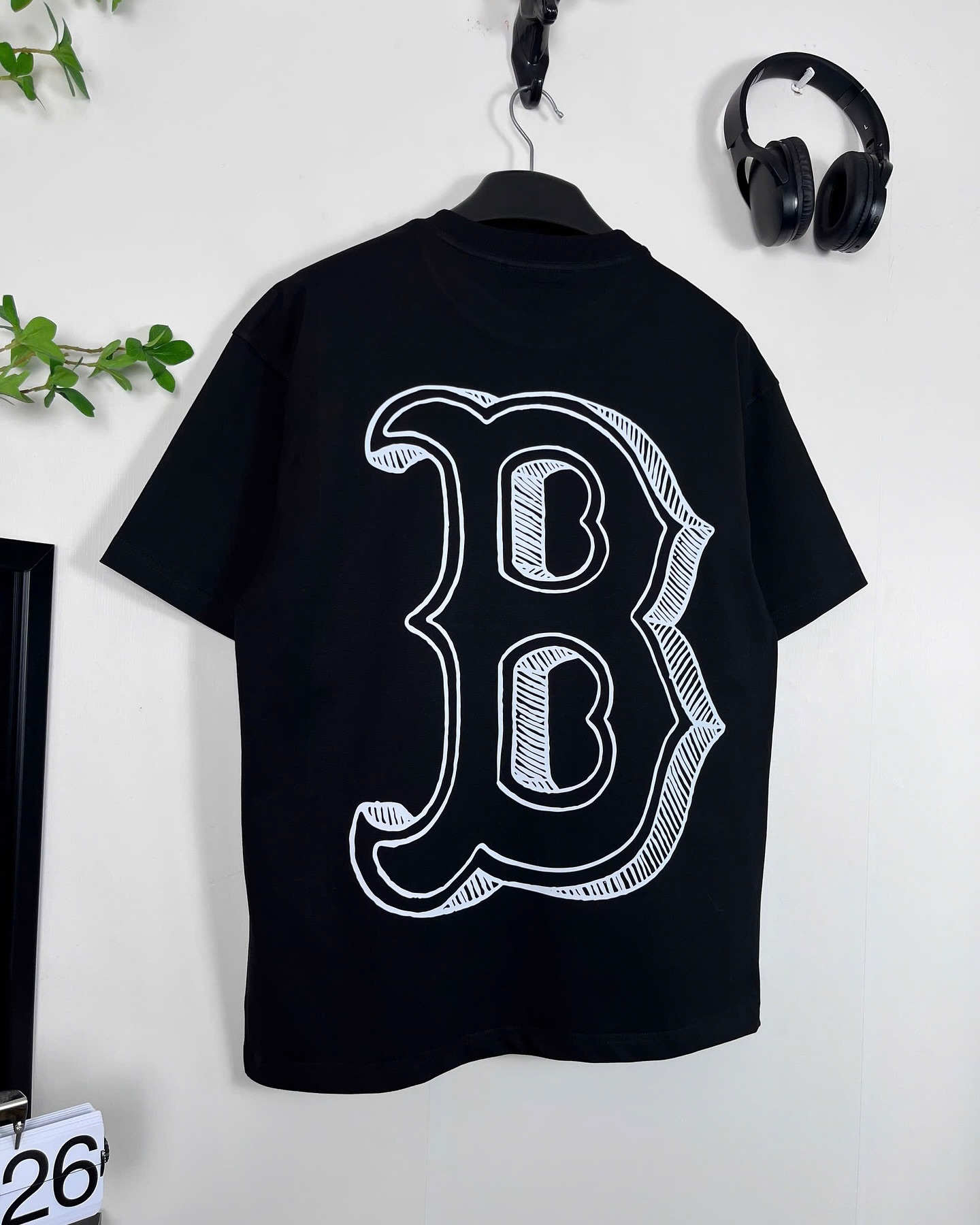Áo Thun MLB Boston Letter Logo Cotton Form Rộng Unisex - Streetwears SG - MLBBT-1