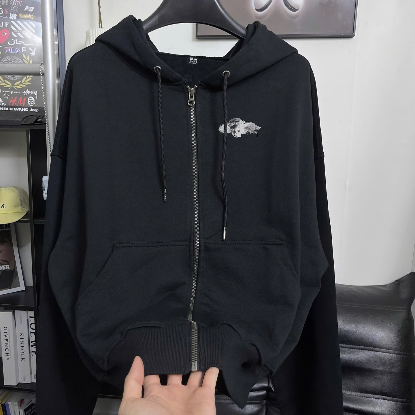 Áo Hoodie Stussy Angelic Artwork Cotton Form Rộng Unisex - Streetwears SG - HDSTU-1