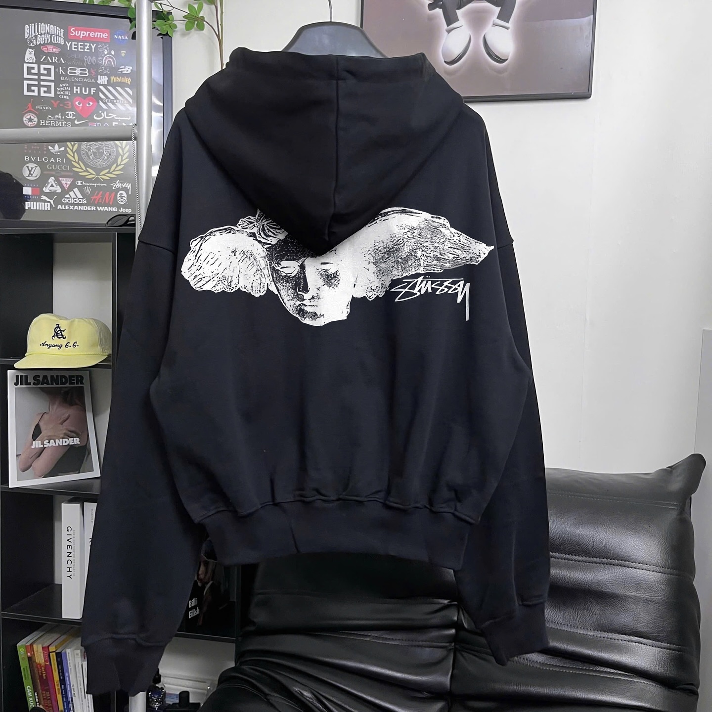 Áo Hoodie Stussy Angelic Artwork Cotton Form Rộng Unisex - Streetwears SG - HDSTU-1