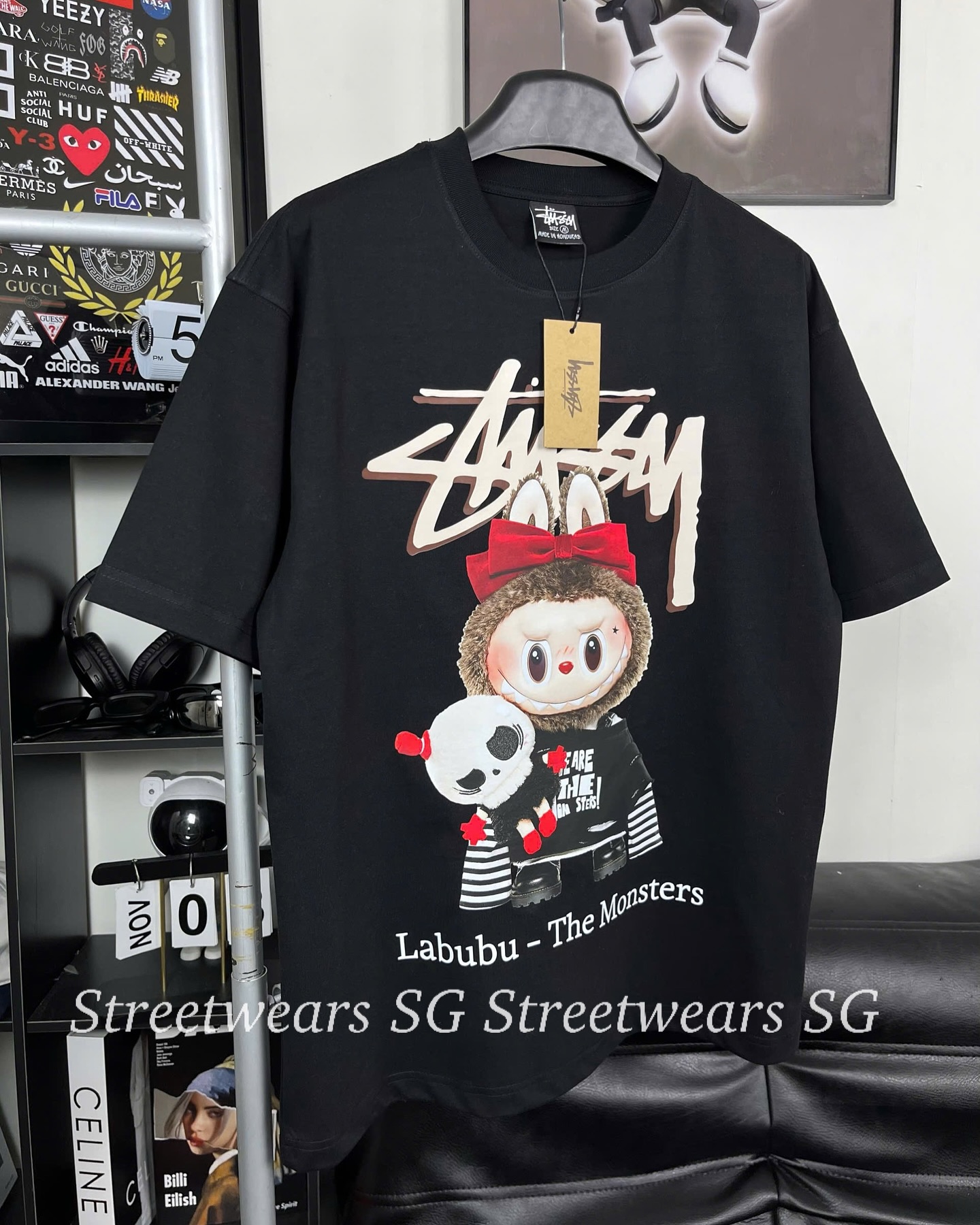 Áo Thun Stussy X Labubu The Monsters DTG Không Nóng - Streetwears SG - STULBB-1