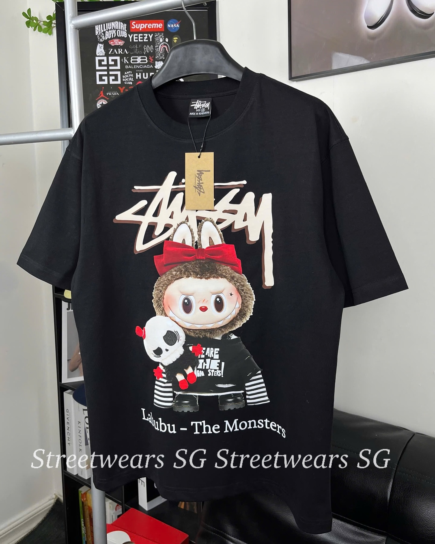 Áo Thun Stussy X Labubu The Monsters DTG Không Nóng - Streetwears SG - STULBB-1