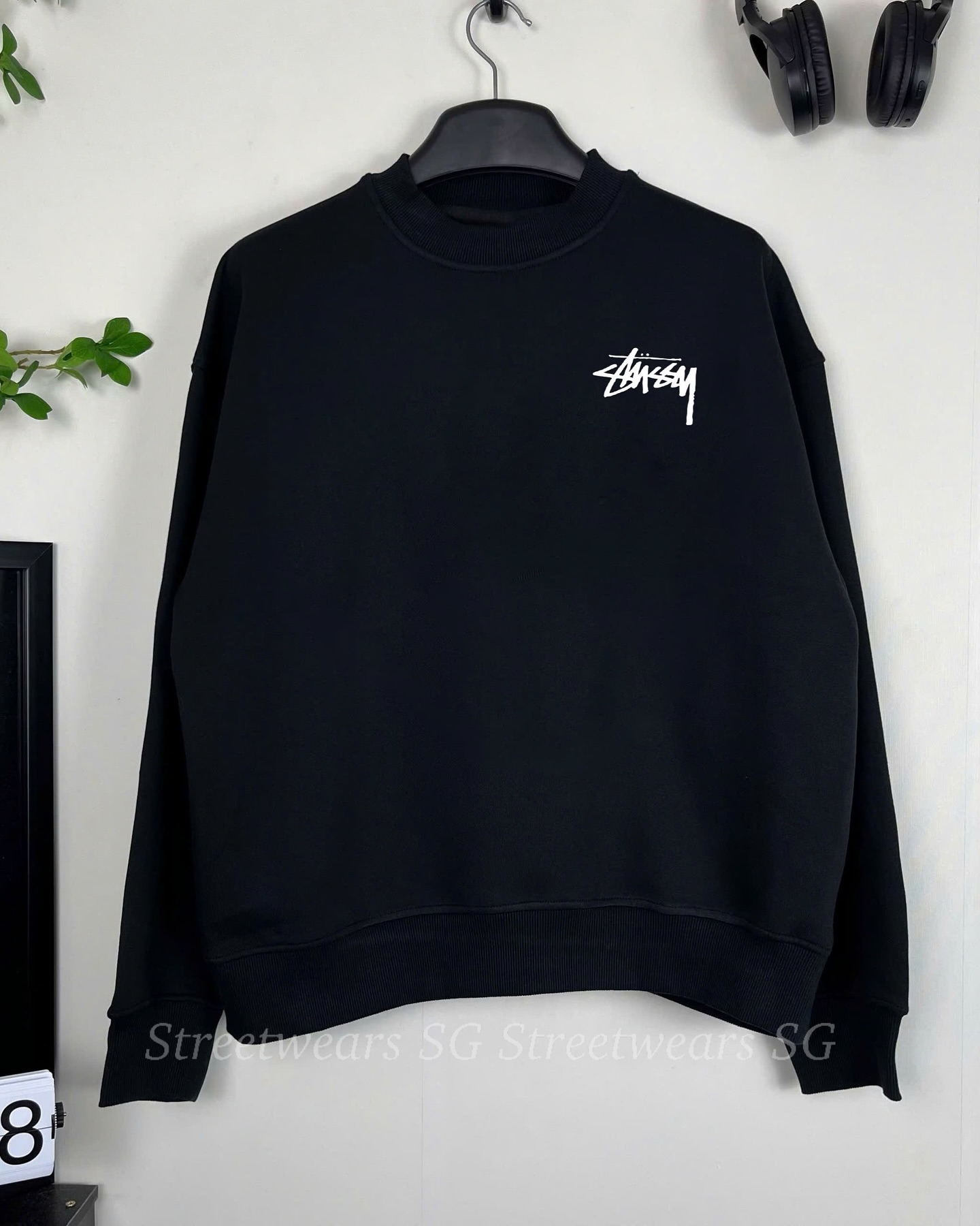 Áo Sweater Stussy Logo Circle Cotton Form Rộng Unisex - Streetwears SG - SWSTU-6