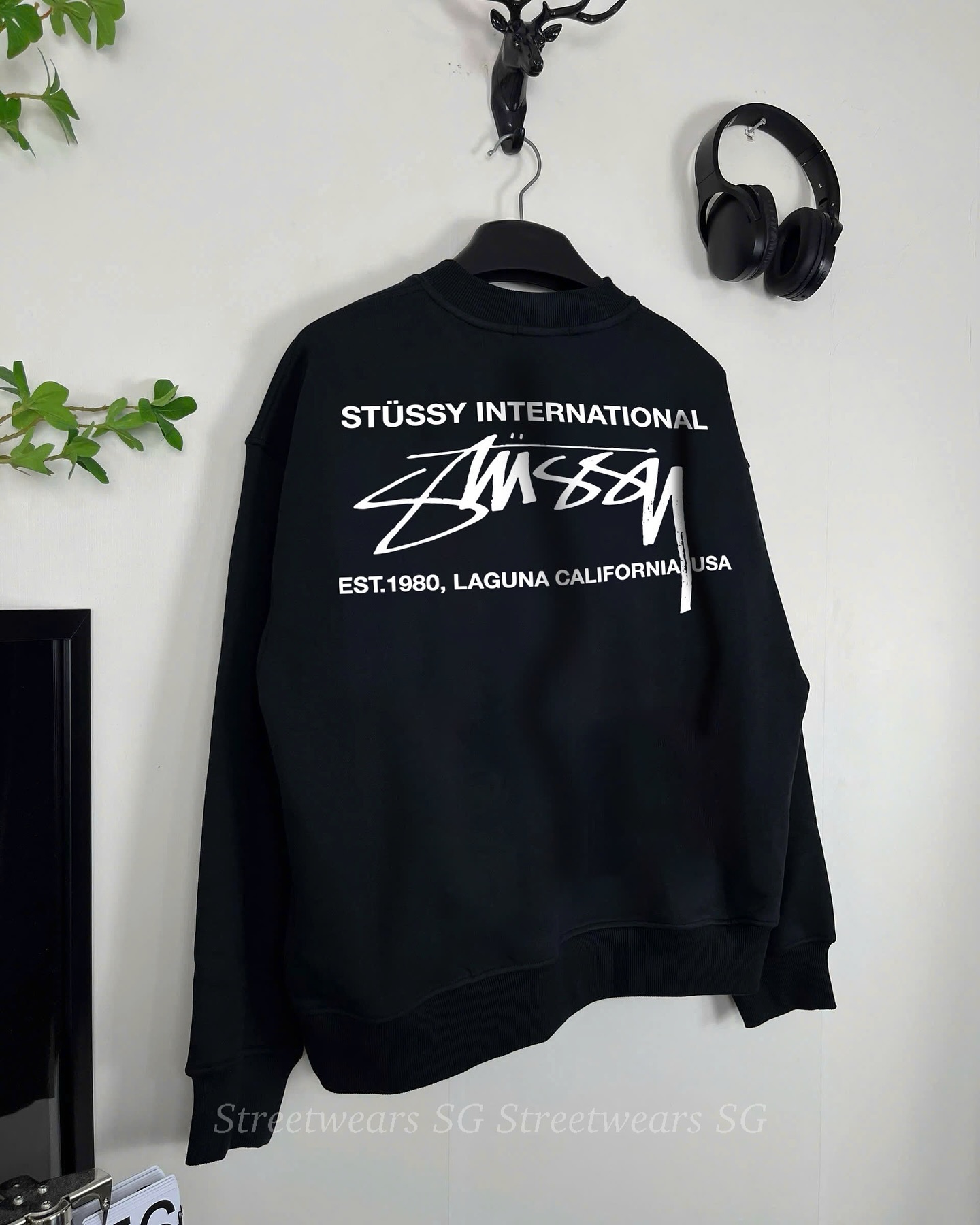 Áo Sweater Stussy International Cotton Form Rộng Unisex - Streetwears SG - SWSTU-5