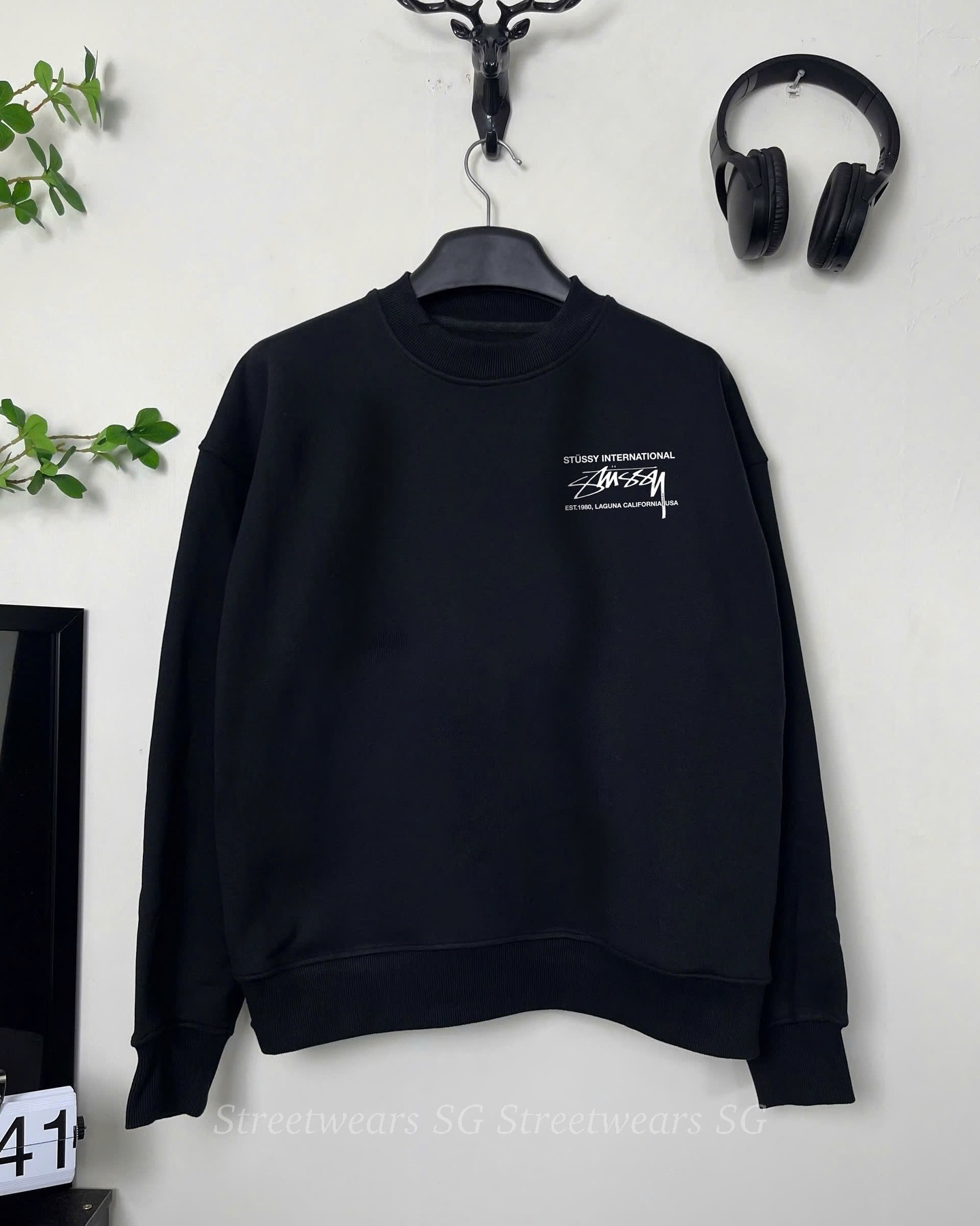 Áo Sweater Stussy International Cotton Form Rộng Unisex - Streetwears SG - SWSTU-5