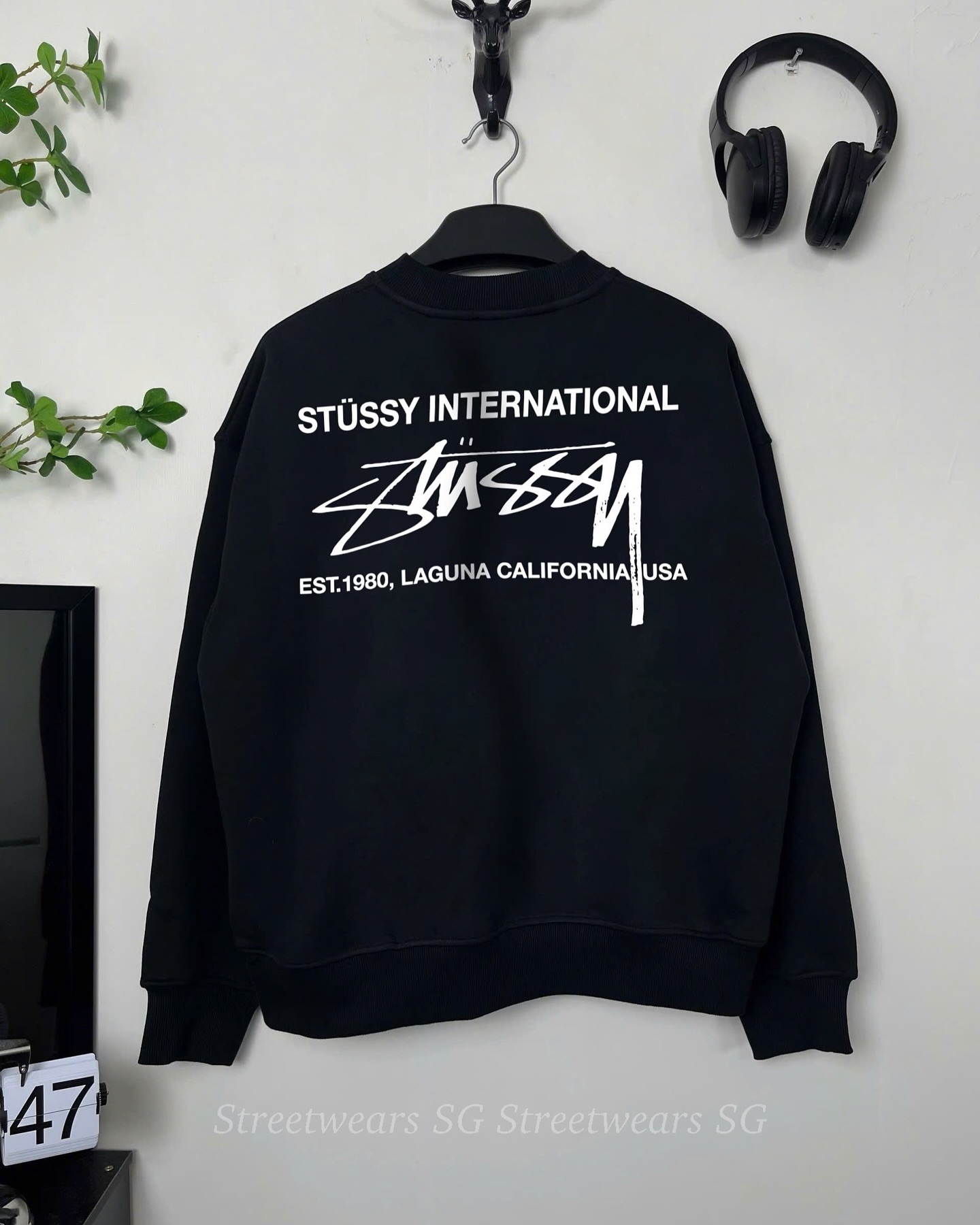 Áo Sweater Stussy International Cotton Form Rộng Unisex - Streetwears SG - SWSTU-5